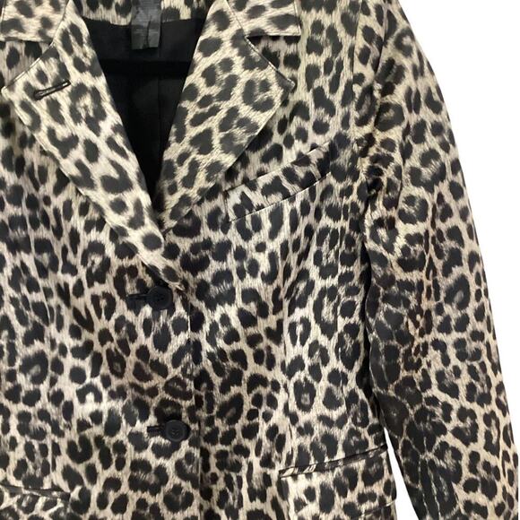 Smythe Original Boyfriend Blazer In Classic Grey Leopard Size 4 - Picture 5 of 11